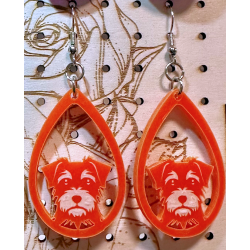 Orange Acrylic Earring