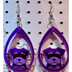 Purple_Schnauzer_Earring